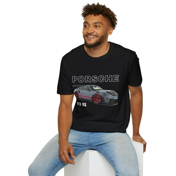 Porsche 911 GT3 RS, Limited Edition, Men’s box tee (Vintage Black, 4XL)