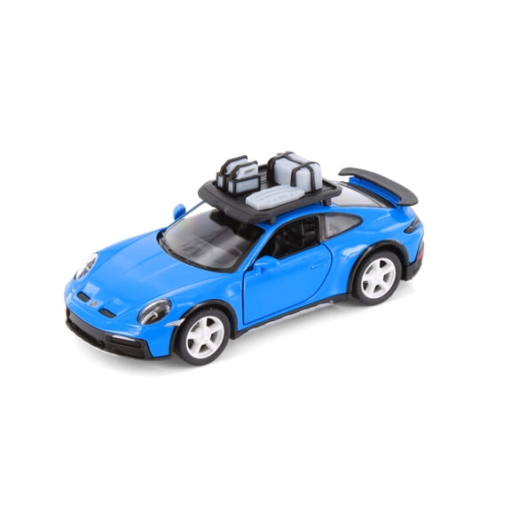 Porsche 911 Rallye w/Roof Rack, Blue - Kinsmart 5481D - 1/36 Scale Diecast Model Car