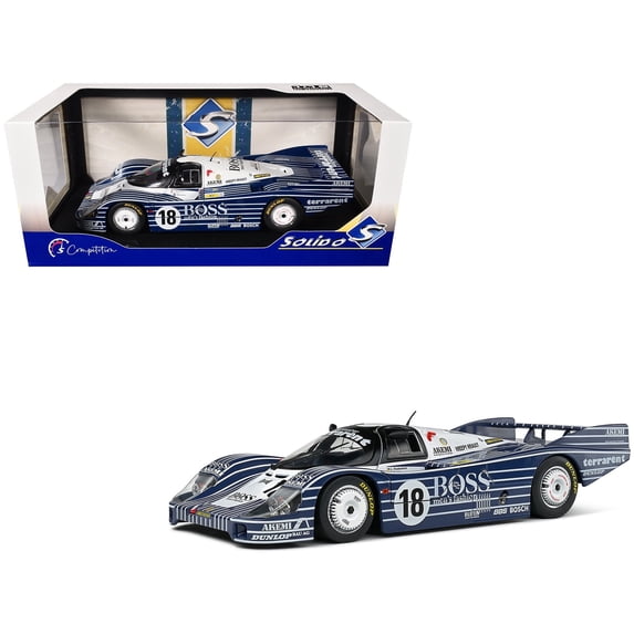 Solido Porsche 956LH Diecast Model Car 1:18 Scale 1983 Le Mans #18 Black