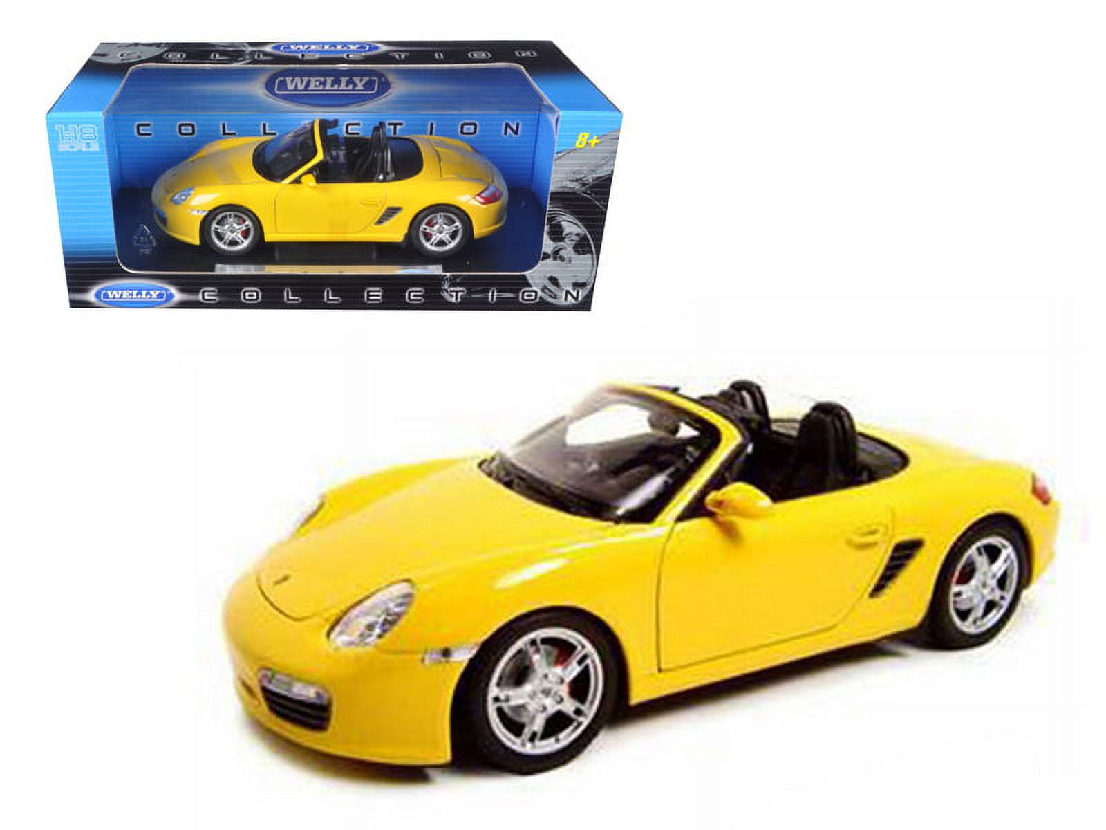 ミニカー　ポルシェ　boxsters　1/18 Porsche Boxster S Convertible Yellow 1/18 Diecast - Walmart.com