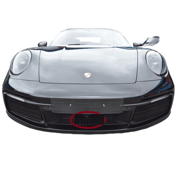 Porsche Carrera 992 (C2,C2S,C4,C4S) - Front Grill Set with Front Driving Camera - Black Finish (2019 -)