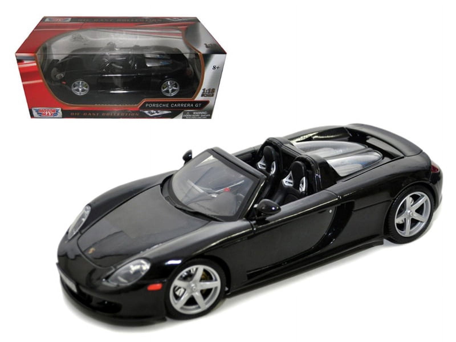 Porsche Carrera GT Convertible Black with Black Interior 1/18