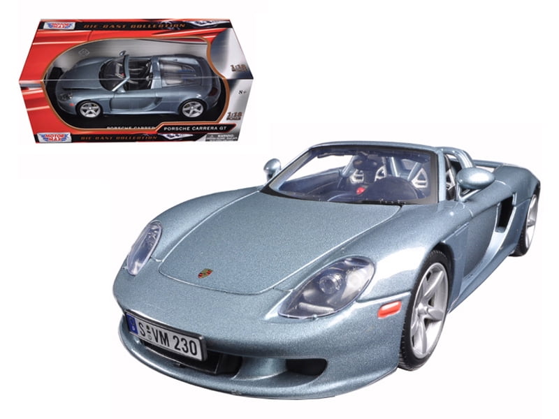 Porsche Carrera GT Silver with Black Interior 1/18 Diecast Model