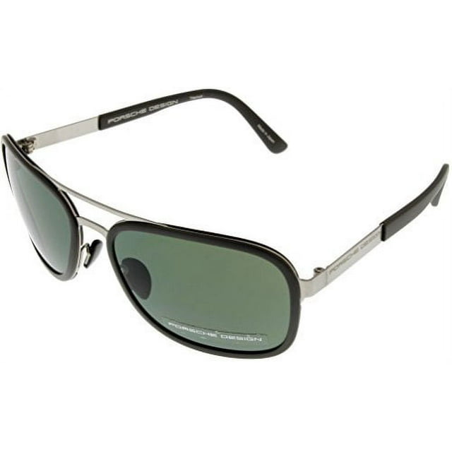 Porsche Design Sunglasses Aviator Titanium Grey Silver Unisex P8553 D Size: Lens/ Bridge/ Temple: 59-17-130