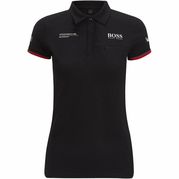Porsche Motorsport Women's Black Team Polo w/Motorsport Kit
