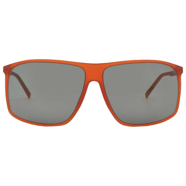Porsche P8594-C-V578 Rectangular Men's Orange Frame Grey Lens Sunglasses NWT