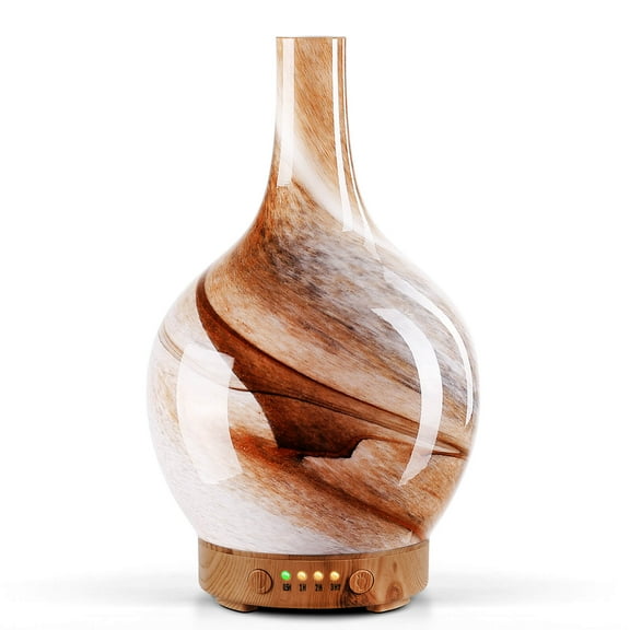 Porseme 100ml Essential Oil Diffuser Humidifier Handmade Glass Desert,WaterlessAuto-Off Gift Aromatherapy Ultrasonic Cool Mist Humidifier,4 Running Hours for Sleeping, Yoga, Office, Spa