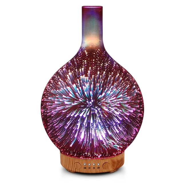 Porseme 100ml Rose Gold Essential Oil Diffuser 3D Glass Aromatherapy ...
