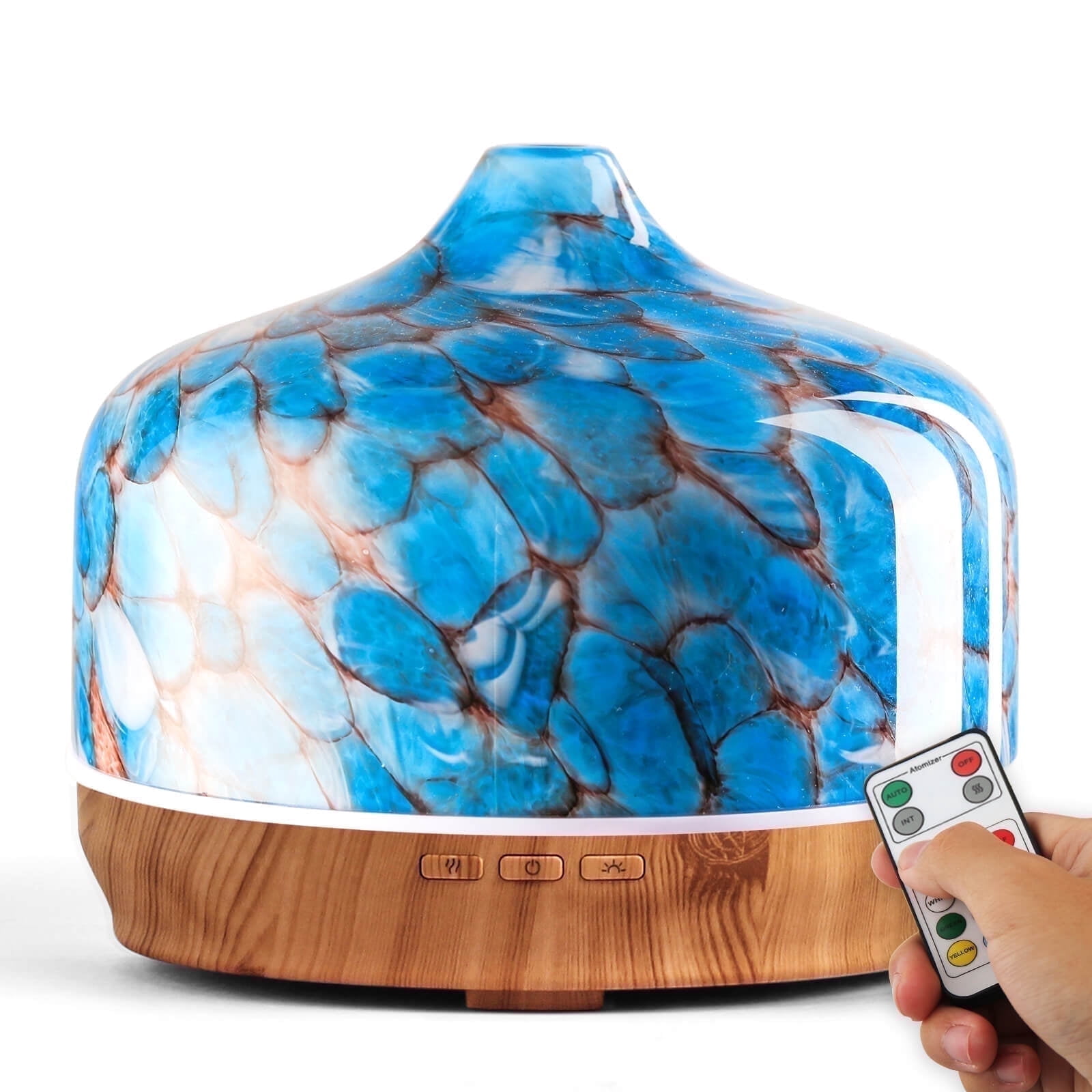 Porseme 500ml Essential Oil Diffuser with Remote Control,Waterless Auto ...