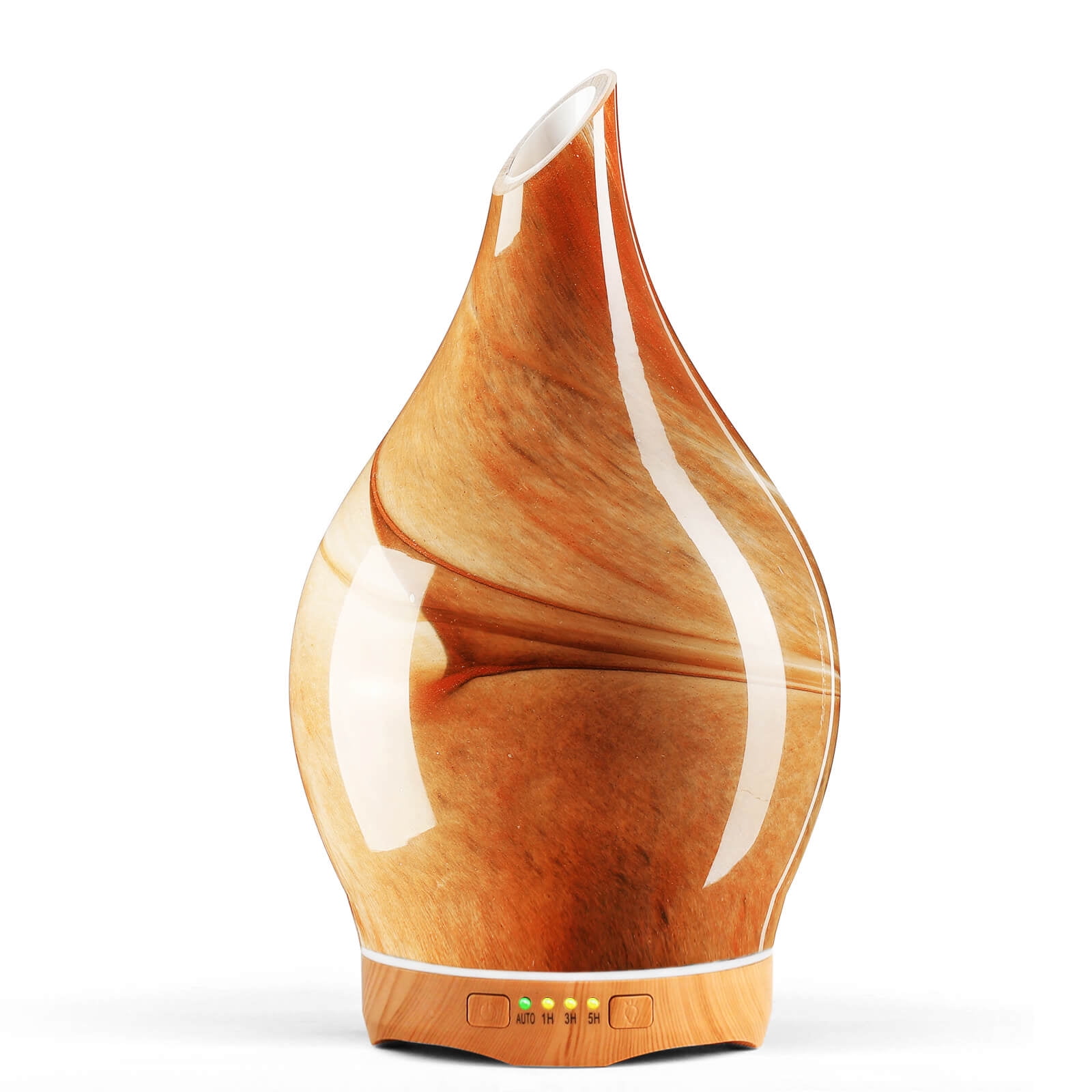 Porseme Aroma Diffuser luchtbevochtiger 150 ml, handgeblazen 3D-luchtbevochtiger, ultrasoon geluid, stil, 7 kleurwisselende leds, luchtbevochtiger, BPA-vrij, voor woning, yoga, spa, met timer (desert