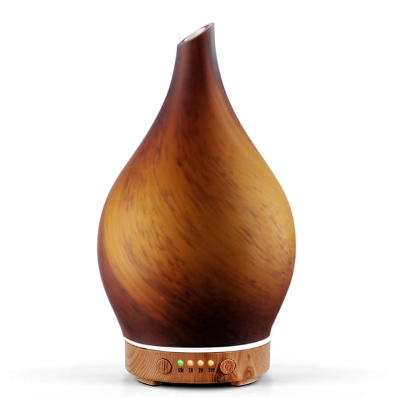 Porseme Essential Oil Diffuser Glass,150ml Scented Air Diffusers, Quiet Ultrasonic Cool Mist 6 Running Hours,7 Colors LED Light with Waterless Auto-off Humidifier Aromatherapy For Home (Caramel)