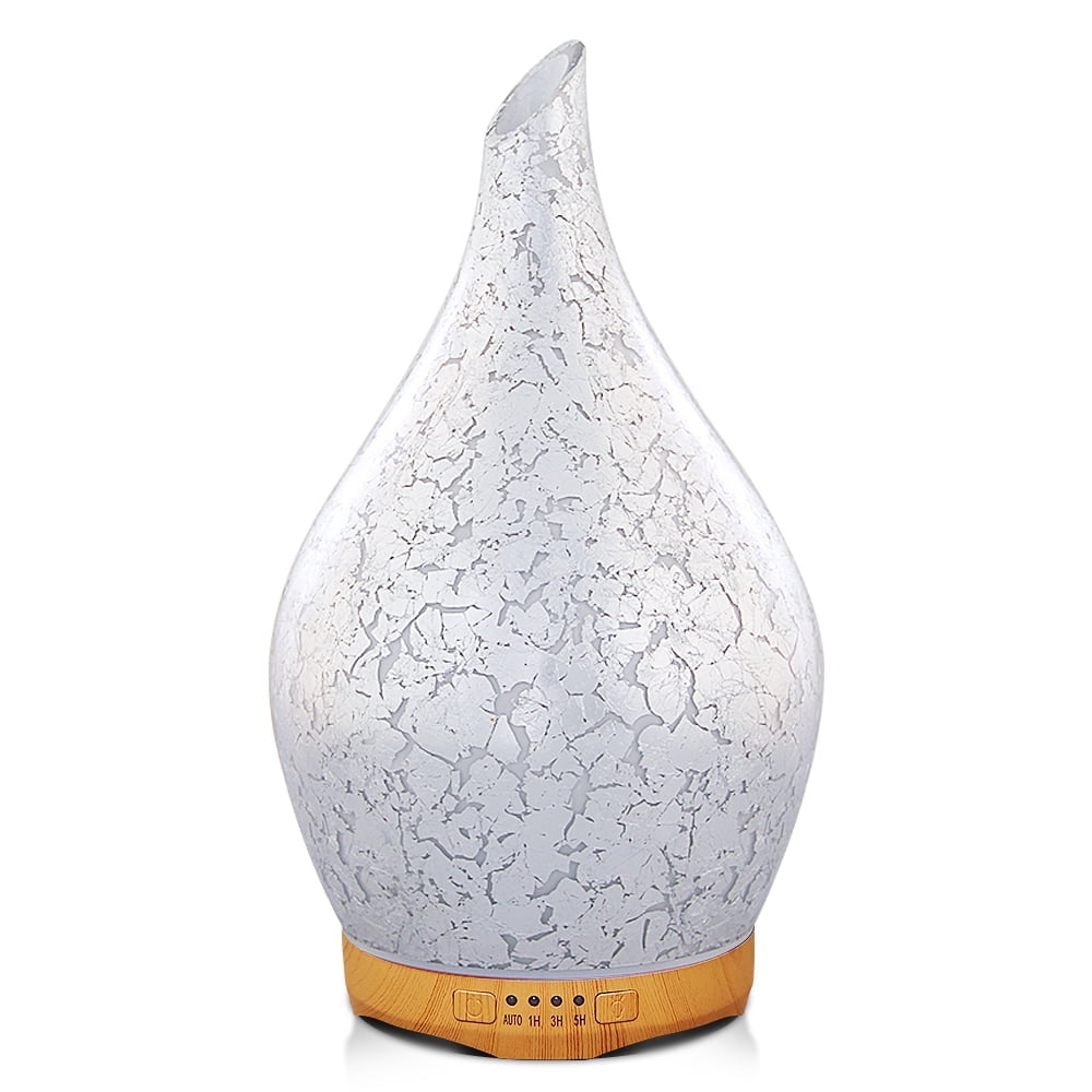 Porseme Silver 280ml Essential Oil Diffuser, 3D Glass Aromatherapy