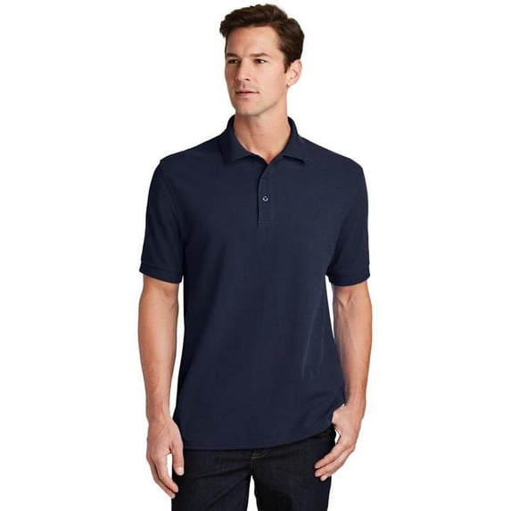 Port 1190982 Ring Spun Pique Polo Shirt, Deep Navy - 3XL