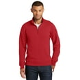 thumbnail image 1 of Port 1228642 Fan Favorite Fleece 1 by 4-Zip Pullover Sweatshirt, Bright Red - 3XL, 1 of 2