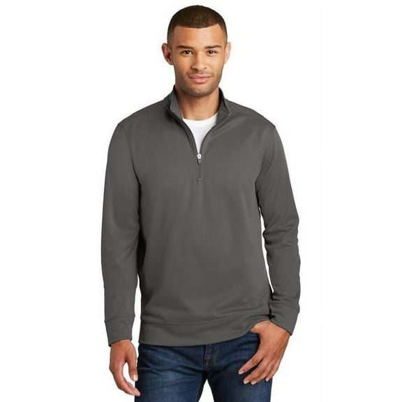Port 1234863 Performance Fleece 1 by 4-Zip Pullover Sweatshirt, Charcoal - Medium