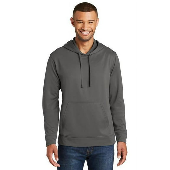 Port 1235142 Performance Fleece Pullover Hooded Sweatshirt, Charcoal - Small
