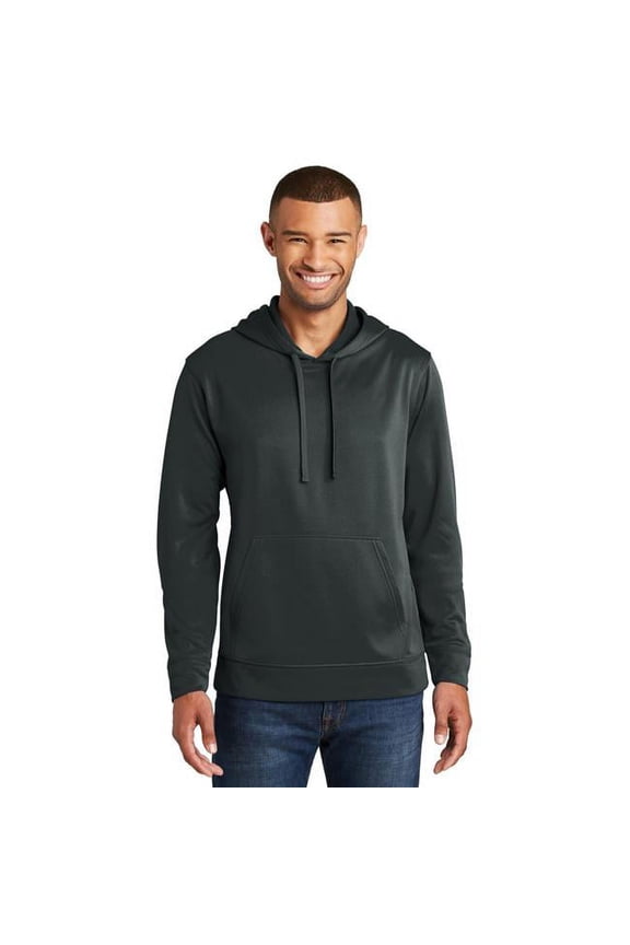 Port 1235242 Performance Fleece Pullover Hooded Sweatshirt, Jet Black - 3XL