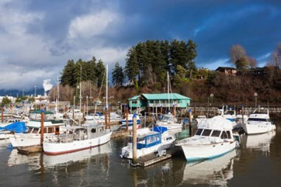 Port Alberni Harbor Quay Marina Vancouver Island British Columbia Canada Canvas Art - Walter Bibikow DanitaDelimont (29 x 19)