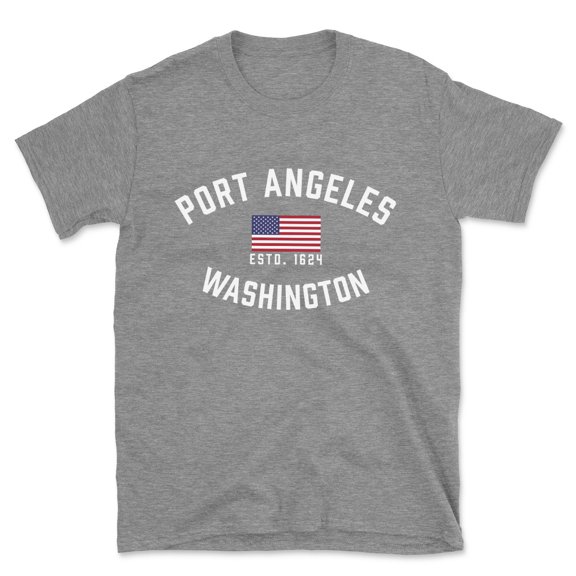 Port Angeles Washington Patriot Men's Cotton T-Shirt