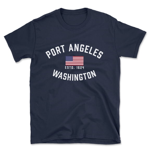 Port Angeles Washington Patriot Men's Cotton T-Shirt