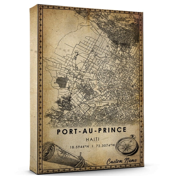Port Au Prince Map Poster, Haiti Map Art Poster, Canvas, Port Au Prince Map City style Watercolor art Poster, Port Au Prince Map Canvas - 89AZ1439