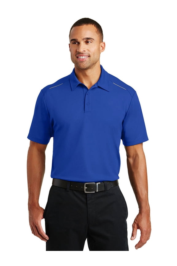 1139971 Mens Pinpoint Mesh Polo, True Royal - Extra Small