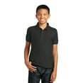 thumbnail image 1 of Port Authority 1145913 Youth Core Classic Pique Polo, Deep Black - Medium, 1 of 6