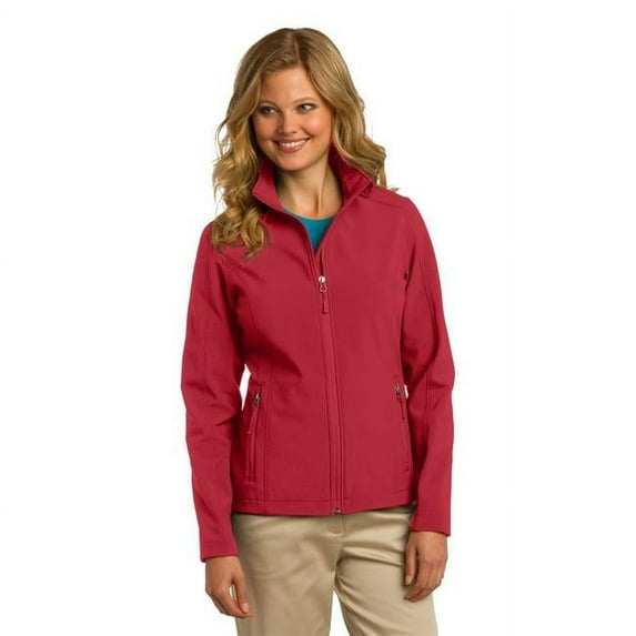Port Authority 1189213 Ladies Core Soft Shell Jacket, Rich Red - Medium