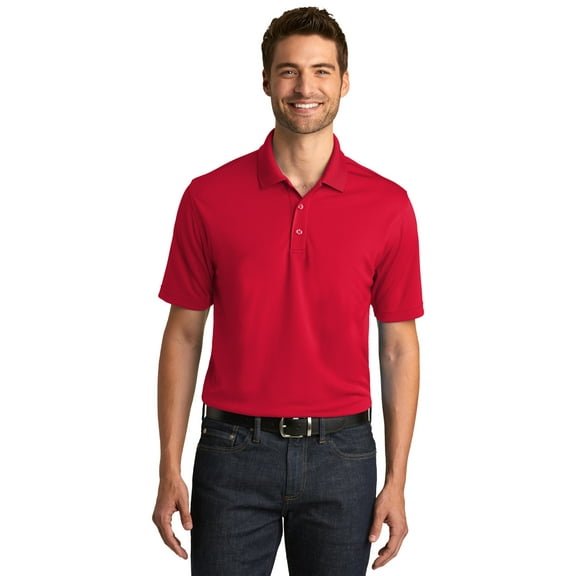 Port Authority 1237225 Dry Zone UV Micro-Mesh Polo Shirt, Rich Red - 6XL