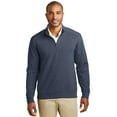 thumbnail image 1 of Port Authority ® Interlock 1/4-Zip. K807 - Estate Blue Heather/ Charcoal Heather Size 2XL, 1 of 6