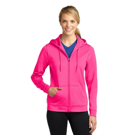 Sport-Tek Coat LST238 Womens Sport-Wick Fleece Full-Zip Hooded Jacket