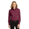 thumbnail image 1 of Port Authority ® Ladies Long Sleeve Easy Care Shirt. L608 - Burgundy/ Light Stone Size M, 1 of 6