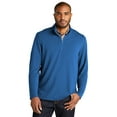 thumbnail image 1 of Port Authority ® Microterry 1/4-Zip Pullover K825 - Aegean Blue Size L, 1 of 3