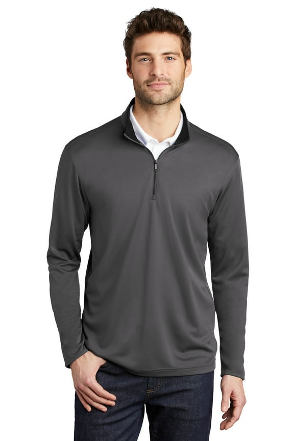 Silk Touch Performance 1/4-Zip K584 - Steel Grey/ Black Size S