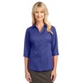 thumbnail image 1 of Port Authority 3/4 Sleeve Blouse (L6290) Mediterranean Blue, L, 1 of 2