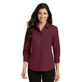 thumbnail image 1 of Port Authority 3/4 Sleeve Shirt (L612) Burgundy, 3XL, 1 of 2