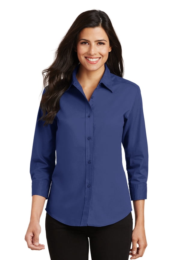 3/4 Sleeve Shirt (L612) Mediterranean Blue, 4XL