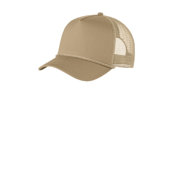 Port Authority 5 Panel Snapback Cap-One Size (Khaki)
