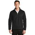 thumbnail image 1 of Port Authority Active 1/2 Zip Soft Shell Jacket-XS (Deep Black), 1 of 6