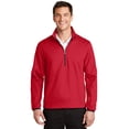 thumbnail image 1 of Port Authority Active 1/2 Zip Soft Shell Jacket-XS (Rich Red), 1 of 6