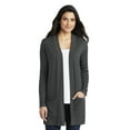 thumbnail image 1 of Port Authority Adult Female Women Plain Long Sleeves Cardigan Grey Smoke X-Small, 1 of 8