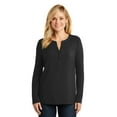 thumbnail image 1 of Port Authority Adult Female Women Plain Long Sleeves Tunic Black X-Large, 1 of 4