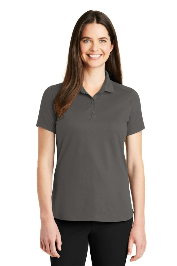 Adult Female Women Plain Polo Sterling Grey 4X-Large