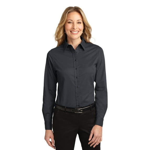 Port Authority Adult Female Women Plain Shirt Cl Navy/Lt Stn 5X-Large