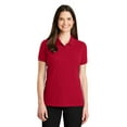 thumbnail image 1 of Port Authority Adult Female Women Plain Short Sleeves Polo Apple Red Large, 1 of 3