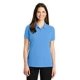 thumbnail image 1 of Port Authority Adult Female Women Plain Short Sleeves Polo Azure Blue X-Small, 1 of 4