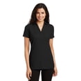 thumbnail image 1 of Port Authority Adult Female Women Plain Short Sleeves Polo Black Small, 1 of 6