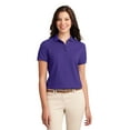 thumbnail image 1 of Port Authority Adult Female Women Plain Short Sleeves Polo Purple 5X-Large, 1 of 2