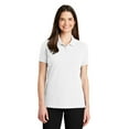 thumbnail image 1 of Port Authority Adult Female Women Plain Short Sleeves Polo White X-Small, 1 of 4