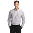 thumbnail image 1 of Port Authority Adult Male Men Chambray Long Sleeves Shirt Gusty Grey Small, 1 of 5